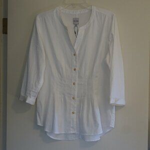 Nic + Zoe Pleated Blouse, Women's Size Medium, NWT